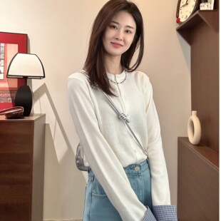 Niche 休闲设计感针织衫 Young 百搭宽松圆领长袖 Y6040 时尚