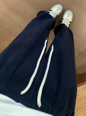 【Niche Young】遨游 休闲加绒秋冬外穿设计感裤子 QD10735