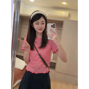 本心 Young 时尚 休闲百搭夏季 CX10103 条纹圆领T恤 Niche