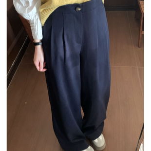 高腰直筒百搭休闲垂感外穿休闲裤 Young QD10784 Niche