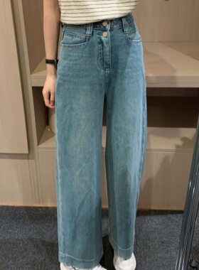 【Niche Young】一裤 高腰时尚百搭复古宽松休闲牛仔裤Y6007