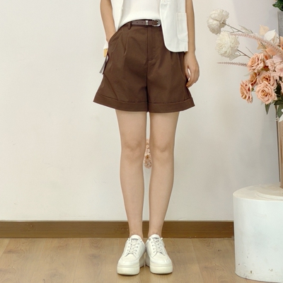 可路莎专柜252677夏季休闲简约云朵短裤高腰阔腿裤女
