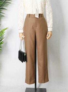 清仓捡漏~专柜撤柜【可系】C141600气质精仿西裤女秋冬新款毛呢