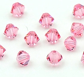 正品奥地利施华洛水晶珠子5328菱形珠223粉红色手链 3MM4MM5M6M8M