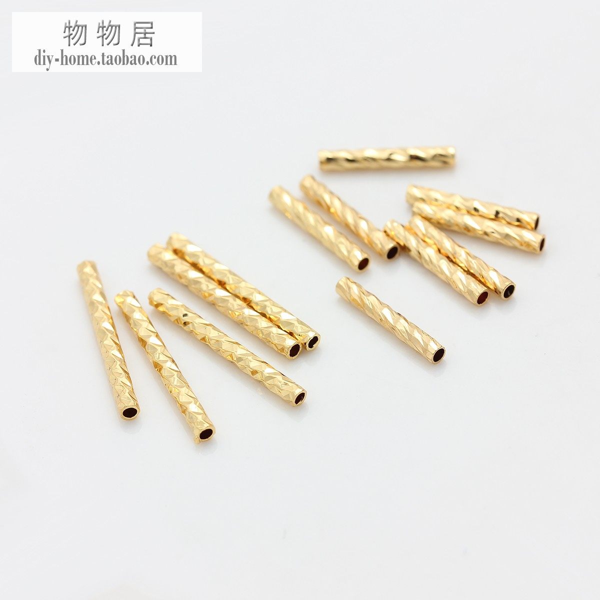 18K包金铜批花圆管子保色配件图片