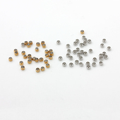 不锈钢304钛钢镀真金定位珠定位扣小隔珠项链散珠diy手链配件50颗