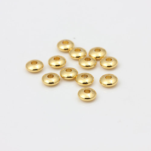18k铜包金镀真金飞碟隔片隔珠