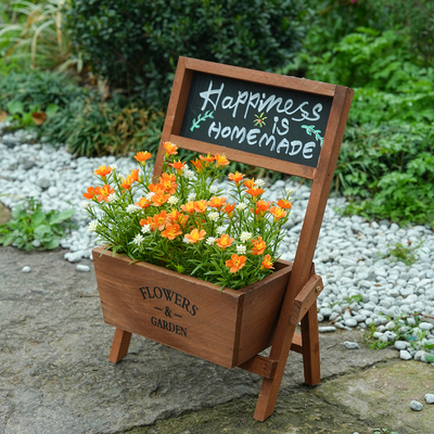 花野实木小黑板户外花架