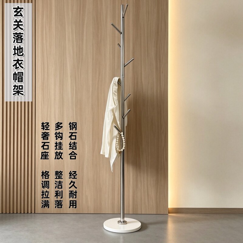 工厂直营不锈钢落地多挂钩衣帽架