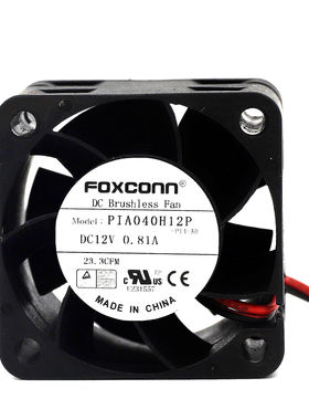 FOXCONN 4028 12V 0.81A PIA040H12P 4CM PWM温控 大风量散热风扇