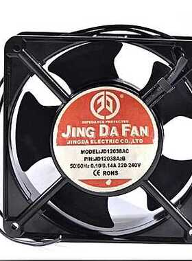JING DA FAN京达含油风机JD12038AC/A2B 220V 0.14/0.10A散热风扇