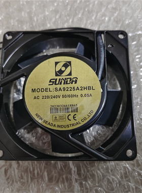 台湾SUNDA 9025机柜轴流风机 SA9225A2 HBL 220V 9厘米散热排风扇