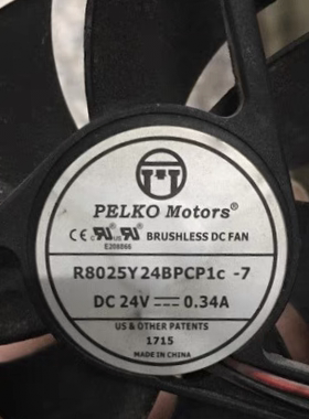 派尔可 PELKO MOTORS 24V 0.34A R8025Y24BPCP1c-7 8CM大风量散热