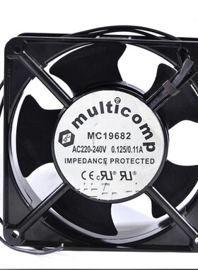 全新MULTICOMP MC 19682 AC220-240V 0.125/0.11A 散热风扇