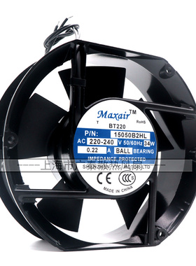 全新原装Maxair/BT 15050B2HL交流散热风扇 15050B2H 220V 滚珠