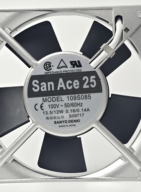 三洋 san Ace 120 109S085 100V 0.16A 12025 12CM 轴流风扇