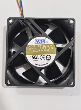 台湾AVC DATA0825B8S 8025 48v 0.2A 8CM PWM温控中兴设备风扇
