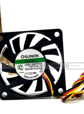SUNON/建准 6010 6CM 磁悬浮超静音散热风扇KDE1206PFV3 12V 0.6W