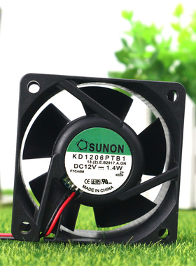 SUNON建准 6025 12V 1.4W KD1206PTB1 6厘米 双滚珠散热风扇