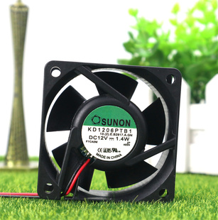 6厘米 SUNON建准 双滚珠散热风扇 KD1206PTB1 1.4W 6025 12V