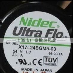 550 17251 2.2A X17L24BGM5 75KW变频器风扇 24V ACS510 NIDEC