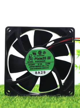 伺服SERVO PUDC24Z4/R 24V 0.1A 2.4W 8cm 8025 双滚珠散热风扇