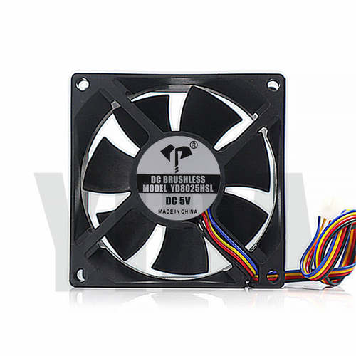 8cm厘米公分8025亿达8x8x2.5cm 5V12V24V 4线PWM智能温控散热风扇
