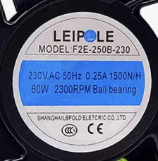 全新上海雷普LEIPOLD F2E-250B-230 220V 0.25A25489轴流风机风扇