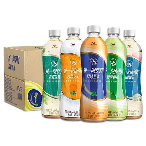 统一阿萨姆奶茶经典原味500ml瓶装即饮奶茶精选大叶种红茶饮料