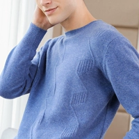 Mùa thu và mùa đông áo len cashmere mới của nam giới áo thun đan dày thời trang áo len đô thị cổ tròn áo len đáy - Áo len Cashmere áo thun dài tay nam