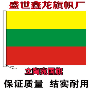 立陶宛国旗串旗办公桌旗签约旗手摇旗户外飘扬旗水印拔染外国旗