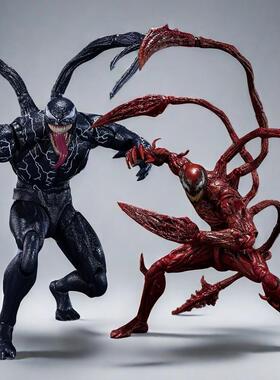 漫威SHF毒液3最后一舞周边屠杀蜘蛛侠关节可动人偶手办男玩具模型