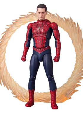 ko版MAFEX241托比马奎尔真人头雕蜘蛛侠友好邻居无家可归可动手办