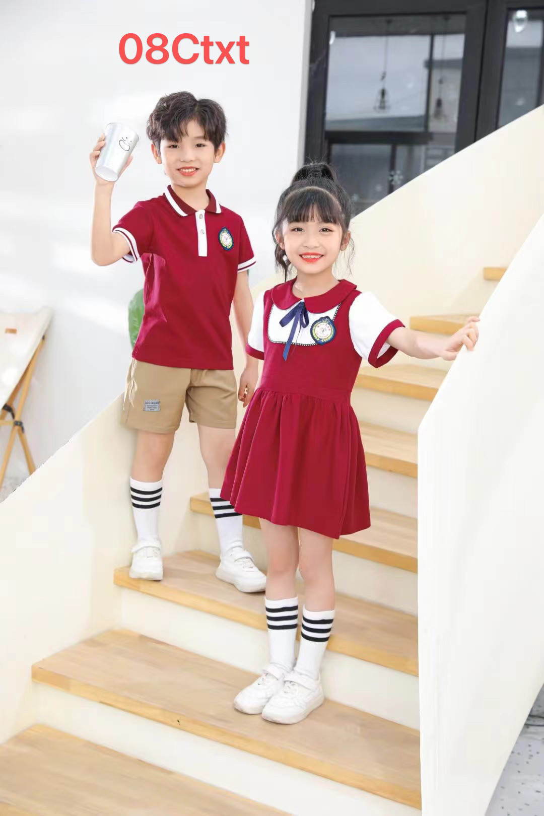 txt幼儿园园服夏季班服儿童短袖T恤短裤校班服休闲运动套装舒适透