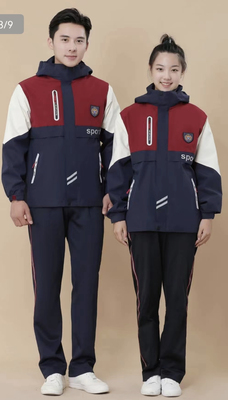 RJ冲锋衣套装小学生初中生高中生校服班服冲锋衣套装摇粒绒内胆