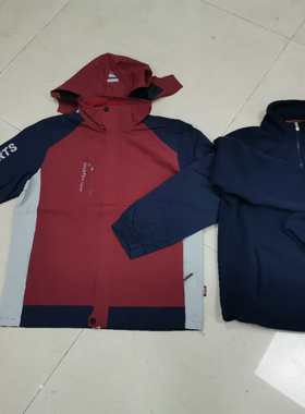 ZMB秋冬新款校服班服冲锋衣两件套可拆卸摇粒绒内胆男生女生同款