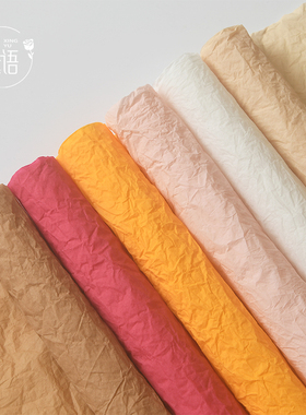 雪奈手揉纸 防水原生纸鲜花花束包装纸艺术纸褶皱手揉纸花艺包装