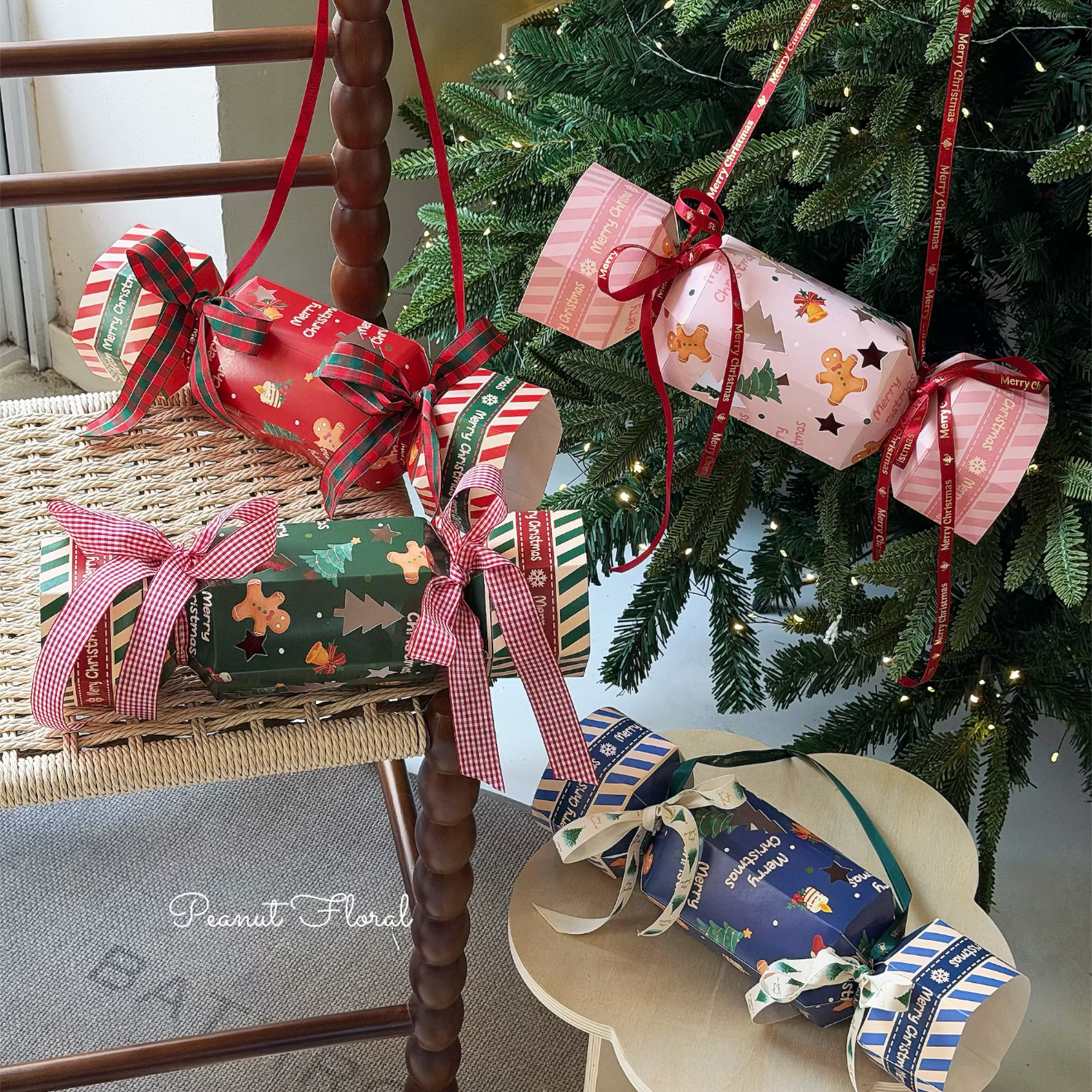 圣诞节糖果盒diy平安夜苹果盒