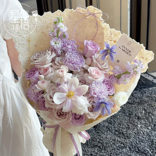 手撕花瓣纸手工肌理鲜花包装纸