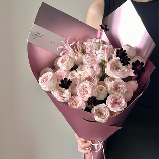 星语 哑光金属造型纸硬卡纸鲜花花束包装纸银色包花纸DIY花艺材料