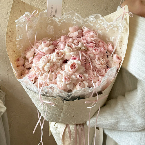 蕾丝网纱花边鲜花束包装纸diy