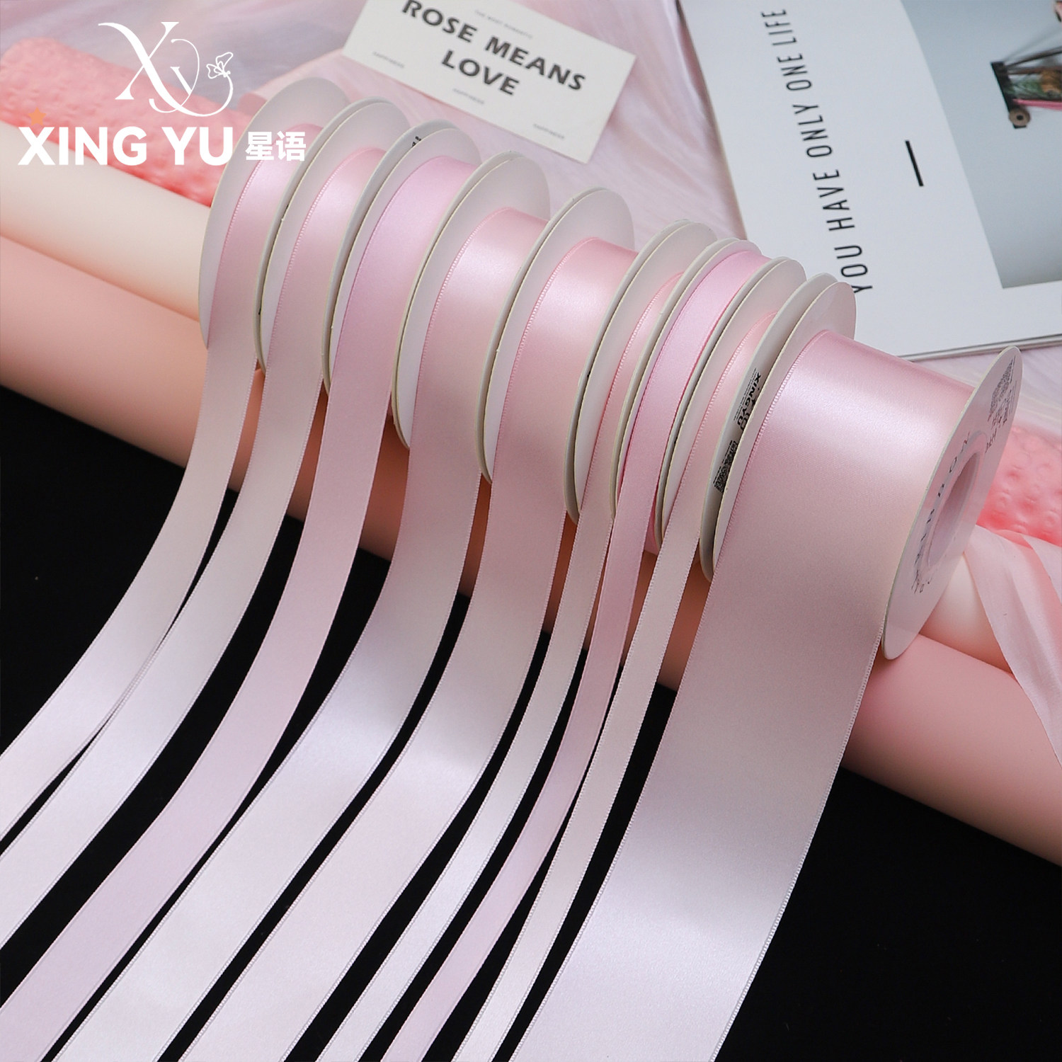 星语 可可粉纯色丝带蝴蝶结绑带diy手工鲜花礼品缎带花艺织带飘带,鲜花速递/花卉仿真/绿植园艺,花艺缎带,淘宝优惠券,粉丝福利购,淘宝优惠卷