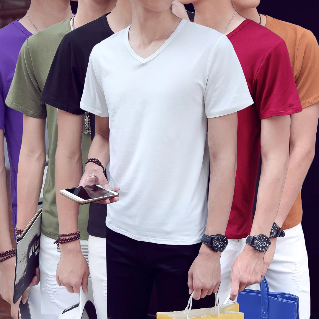 纯色打底衫透气高弹力短袖T恤