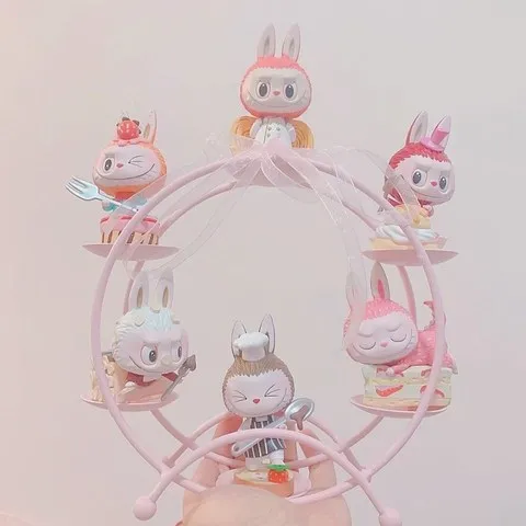 置物架收纳精灵摩天轮泡泡玛特盲盒labubu娃娃甜品系列手办展示架