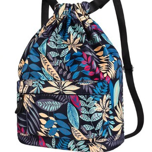 抽绳双肩包学生简易书包袋束绳包布袋运动轻便背包简易抽绳收纳包