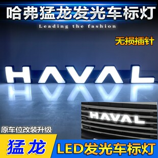 适用于23-24款哈弗猛龙改装流光车标灯专用中网行车装饰灯发光标