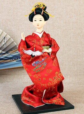 日本艺妓人偶刺绣纯手工和服娃娃