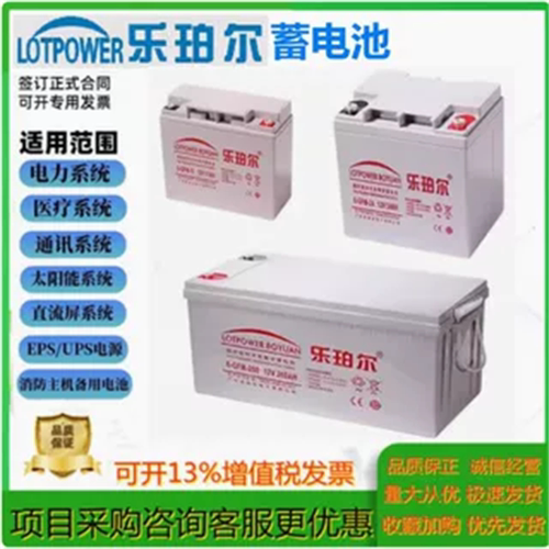 LOTPOWER乐珀尔蓄电池LP/6-GFM-65 12V7A12A17A20A24A38A55A100AH