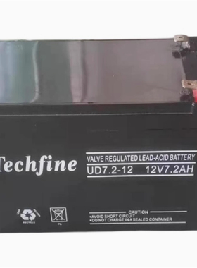 Techfine蓄电池UD7.2-12免维护12V7.2AH通讯 医疗直流屏UPS消防