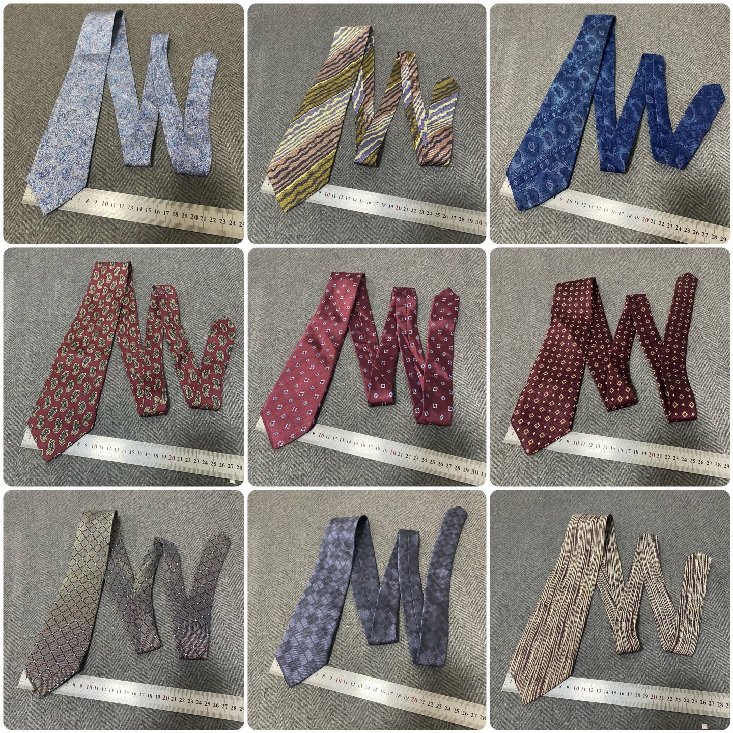 vintage中古领带真丝手打日制复古休闲商务波点璀璨条纹学院风男